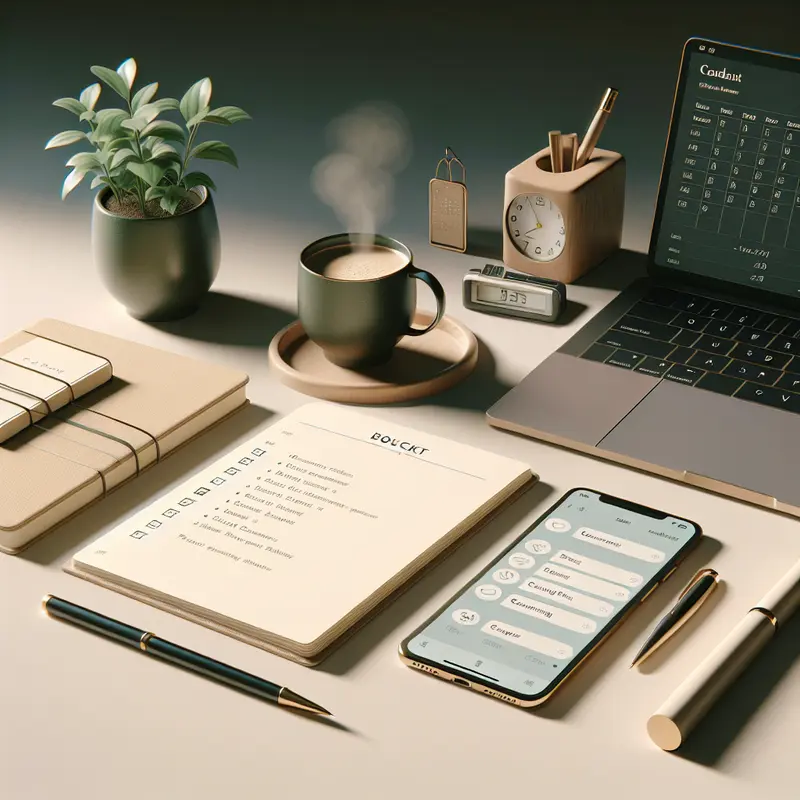 A calm, sunlit space with water, a made bed, and running shoes ready—visual shorthand for daily non-negotiable essentials.